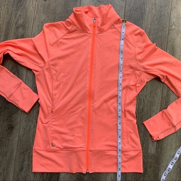 Lole Essential Zip Up Running Jacket Coral Orange Size Medium - Picture 5 of 12